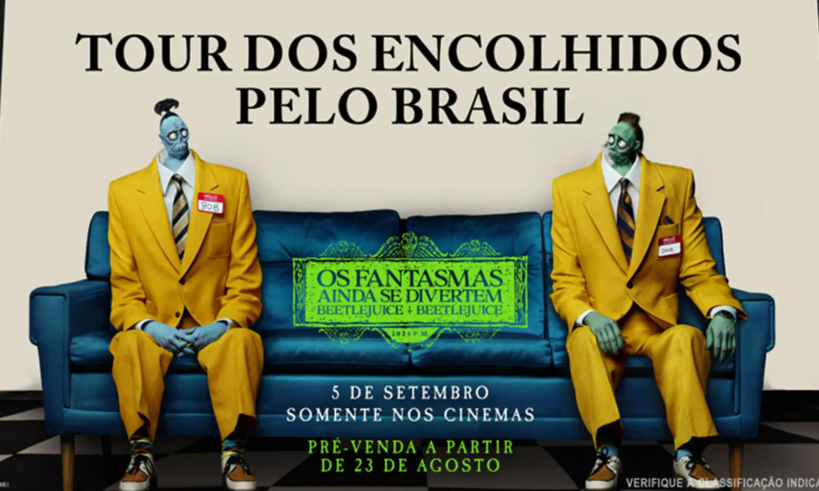 Encolhidos ganham as ruas do Brasil em ação especial de Os Fantasmas Ainda Se Divertem: Beetlejuice Beetlejuice