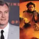 Montagem com o diretor Christopher Nolan e poster de Duna: Parte 2