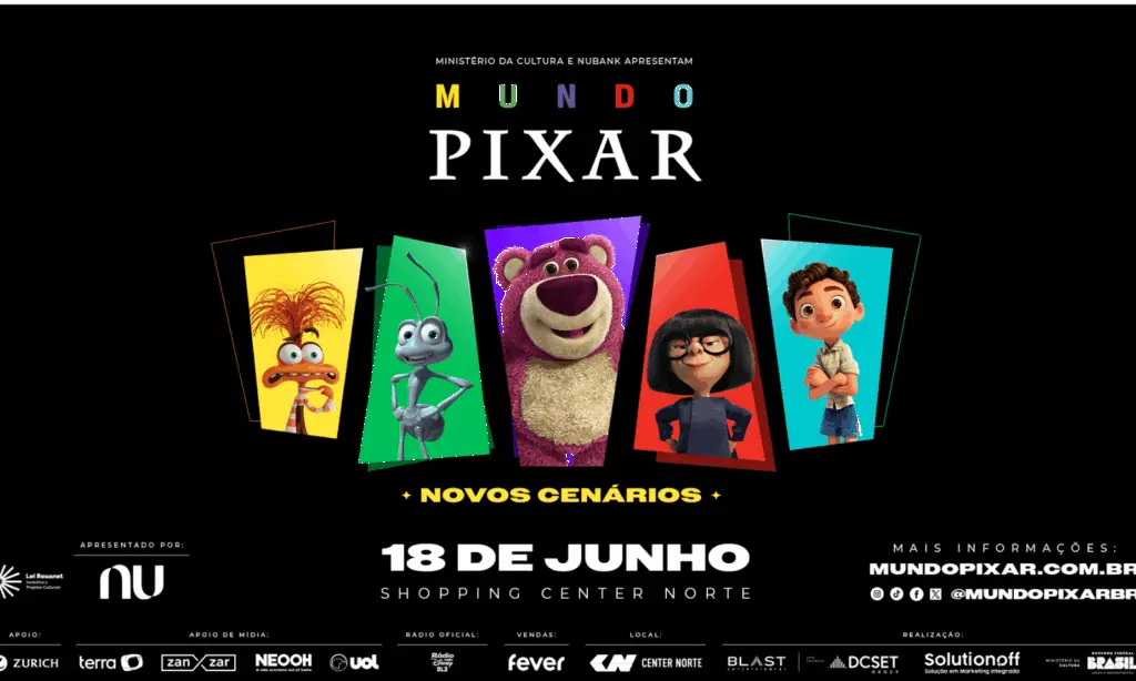 Imagem de divulgação Mundo Pixar
