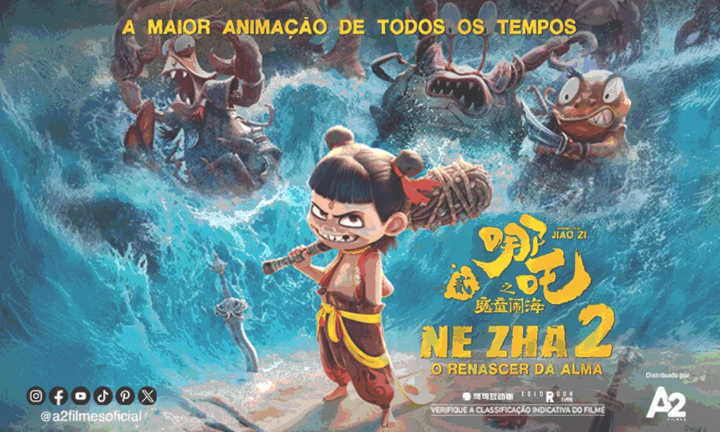 Poster de divulgação do filme Ne Zha 2