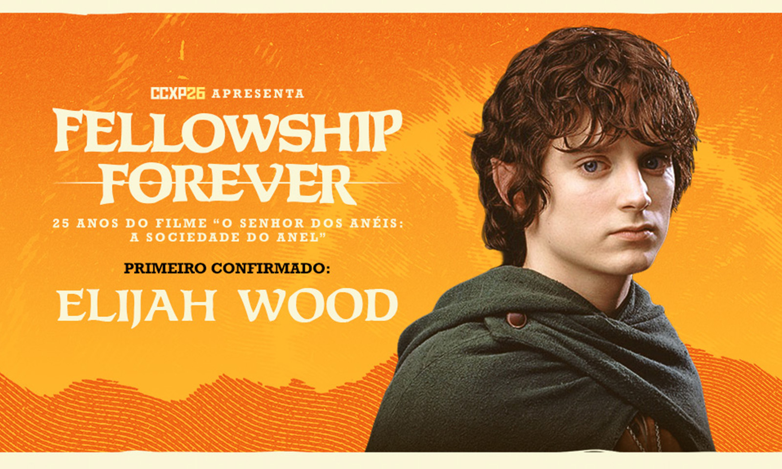 Elijah Wood vem ao Brasil pela primeira vez para a CCXP26